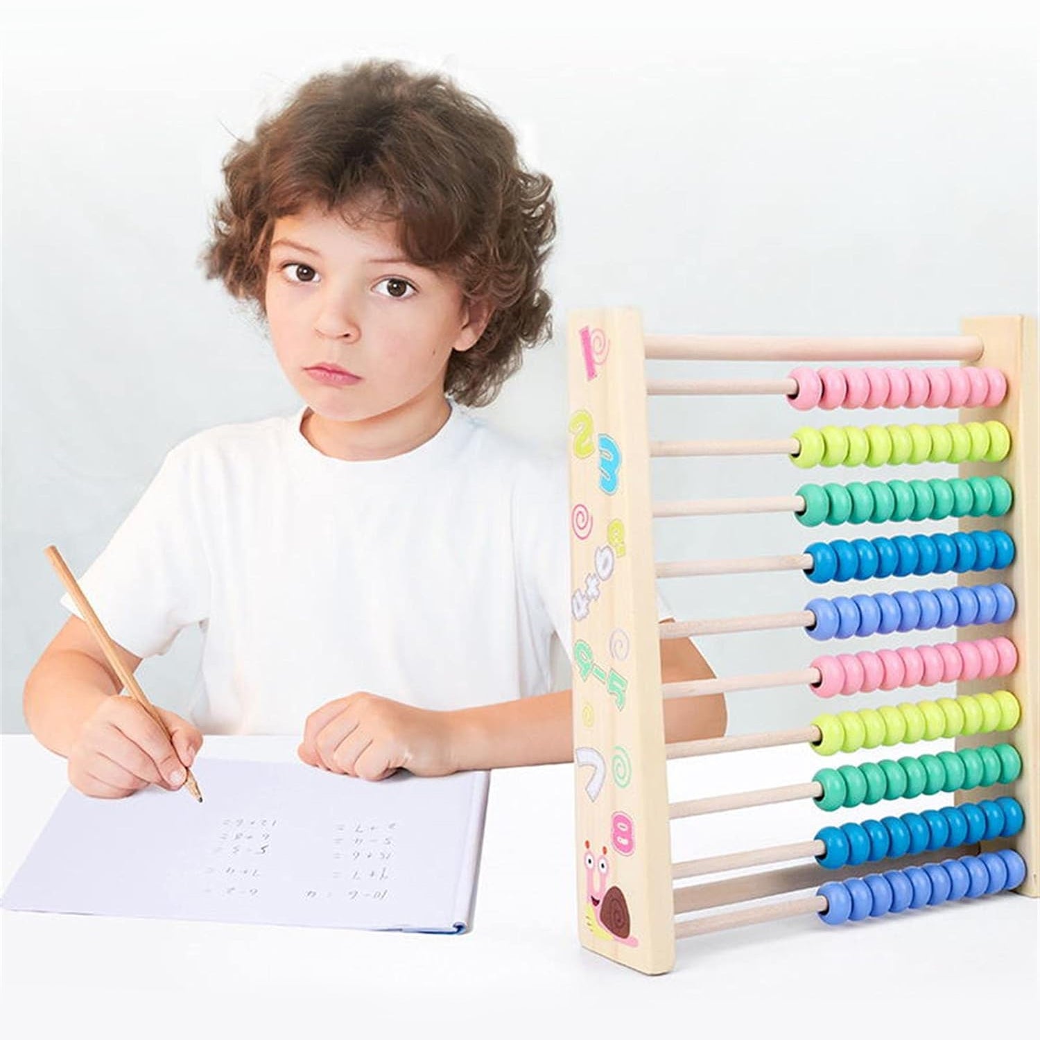 Wooden Counting Number Maths Learning Abacus Toy (1 Pc) Wooden Counting Number Maths Learning Abacus Toy (1 Pc)